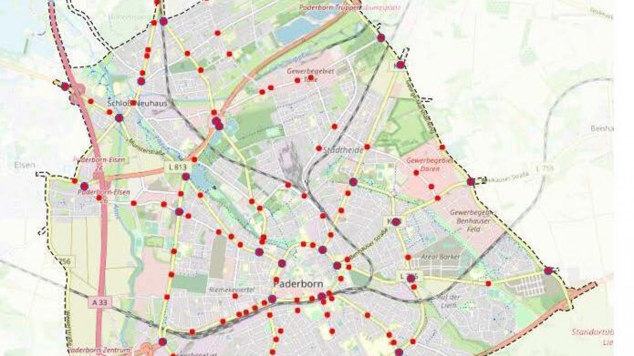 Das Paderborner Straßennetz